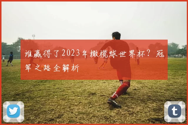 谁赢得了2023年橄榄球世界杯?冠军之路全解析
